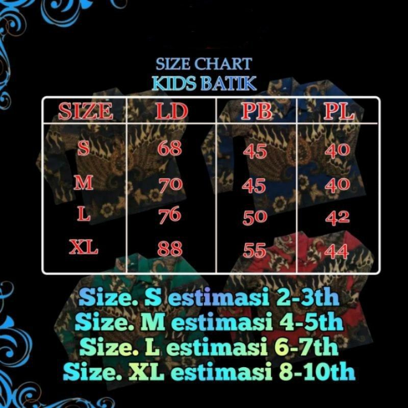 (BISA COD) Baju batik anak laki-laki lengan panjang bisa buat sekolah hari batik//Usia 2-10 tahun