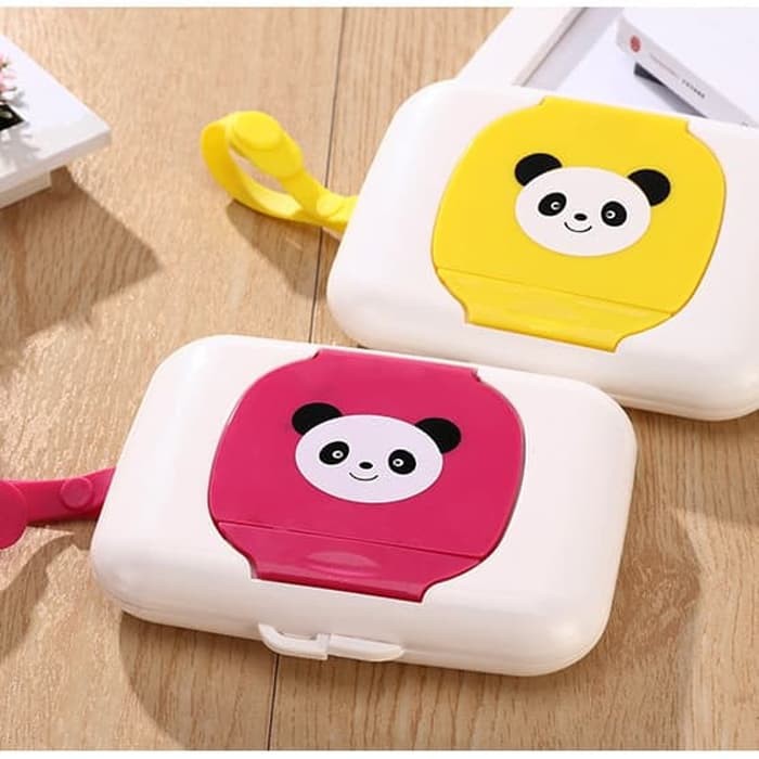 Tempat tissiu basah bayi travel wet tissiu holder panda