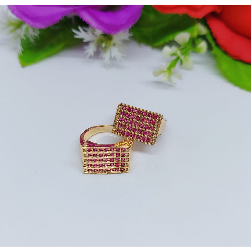 Cincin xuping permata merah