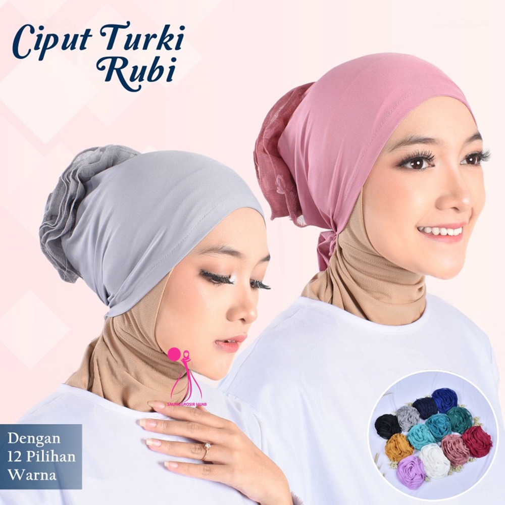 Dalaman Jilbab Original Murah Terbaru Ciput Cepol Turki Premium Mix Jersey Ruby Mewah Kekinian Murah