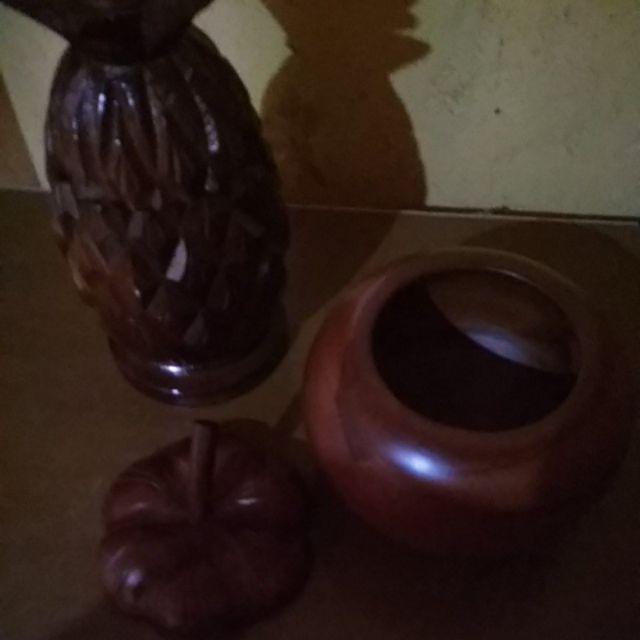 Toples Kayu Jati Model Buah Manggis