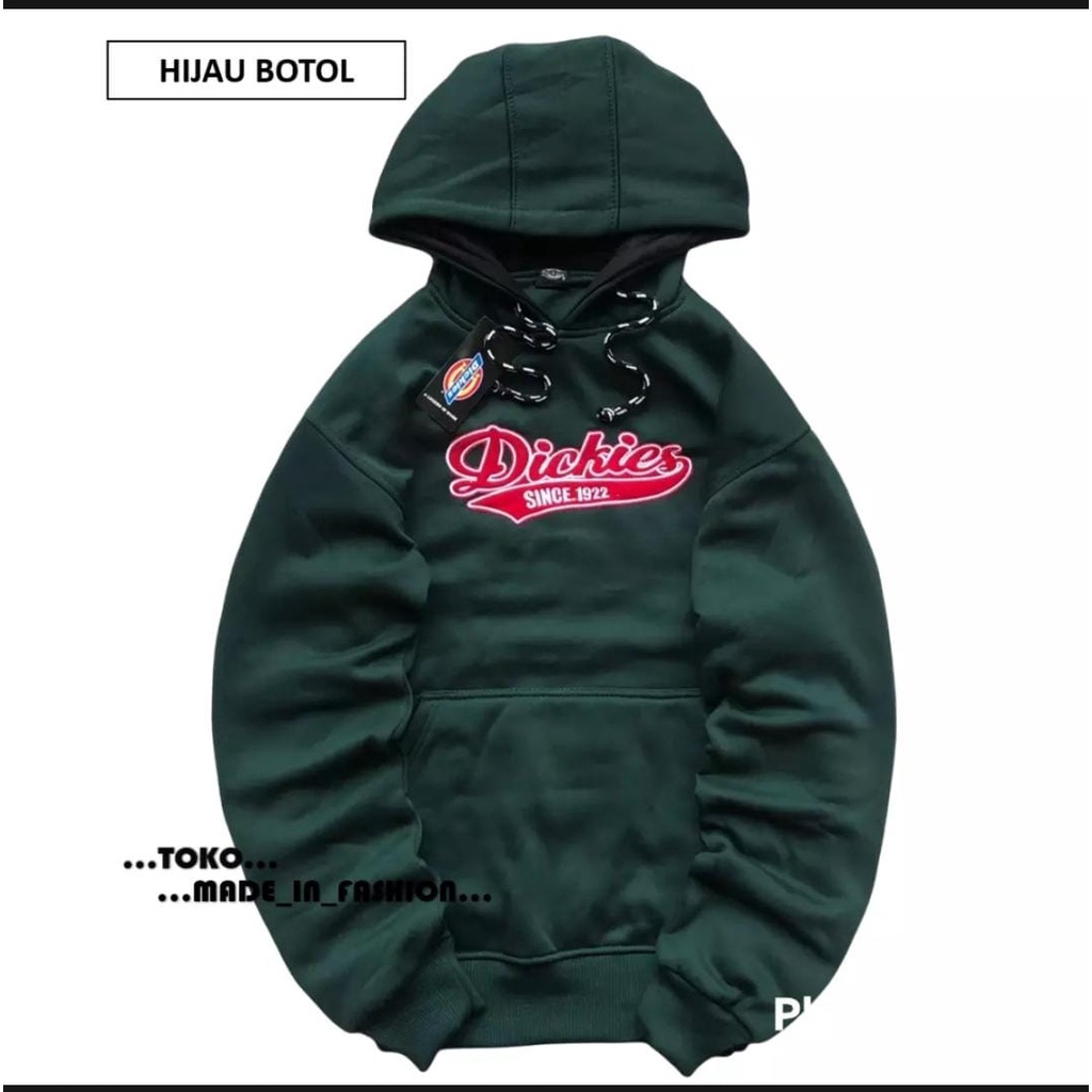 Sweater Hoodie DICKIES Hijau Army Original Distro Termurah Dan Terlaris Ful Lebel Premium Bahan Tebal