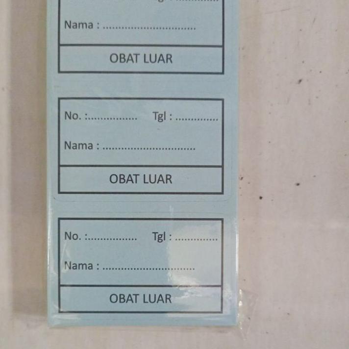 

etiket stiker obat luar isi 200stiker