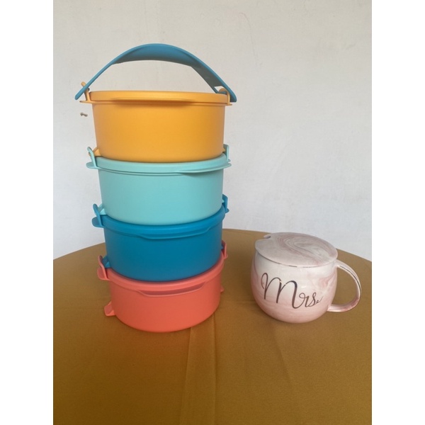 tempat makan anak rantang tupperware 4 susun klik to go