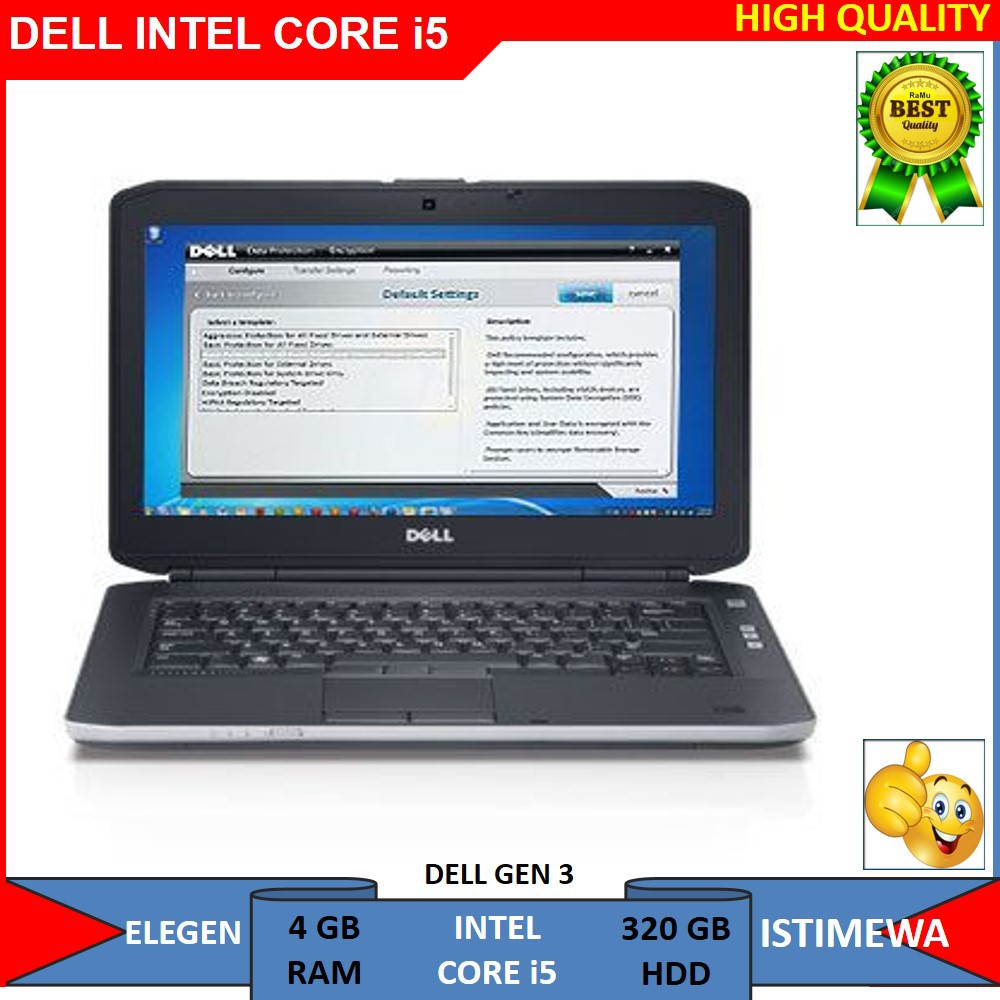 LAPTOP DELL INTEL CORE i5 GEN 3 RAM 4 GB HDD 320 GB