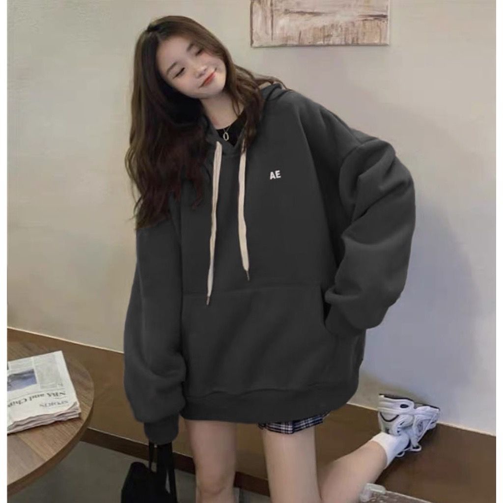 Sweater Hoodie AE Bahan Flece