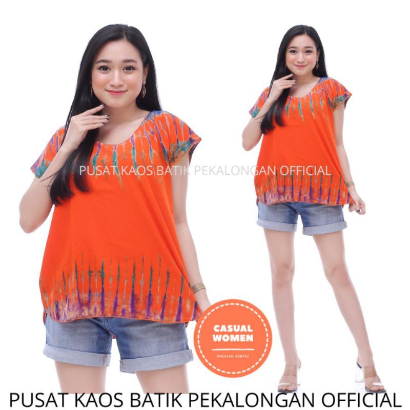 Baju MIDI Jumputan /kaos MIDI Pelamgi Jumputan