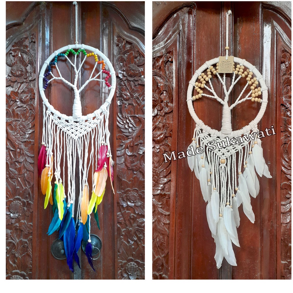 Dream catcher jaring sulam variasi bola bola pohon