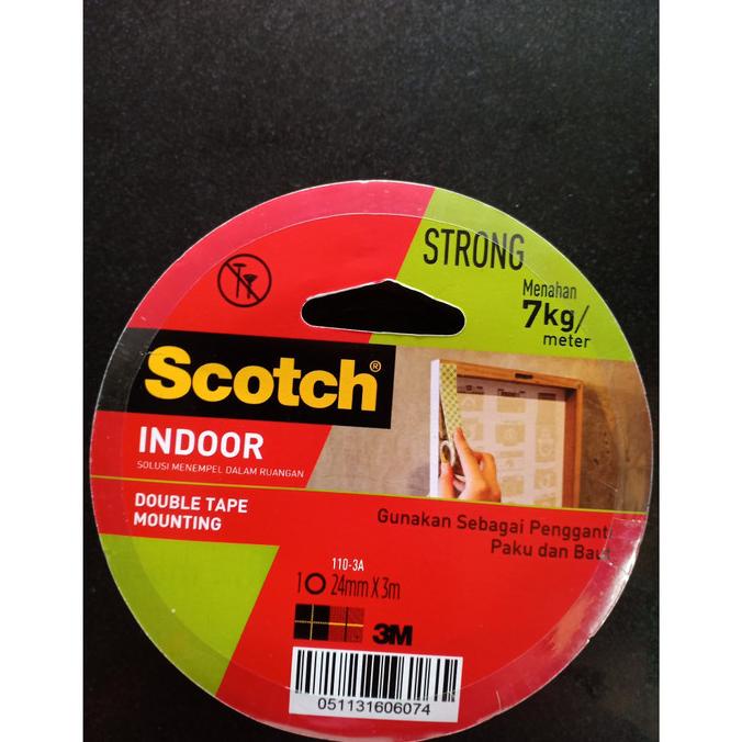 

ONSALE SCOTCH DOUBLE TAPE MOUNTING 24MMX3M 110-3A / DOUBLE TAPE BUSA /3M