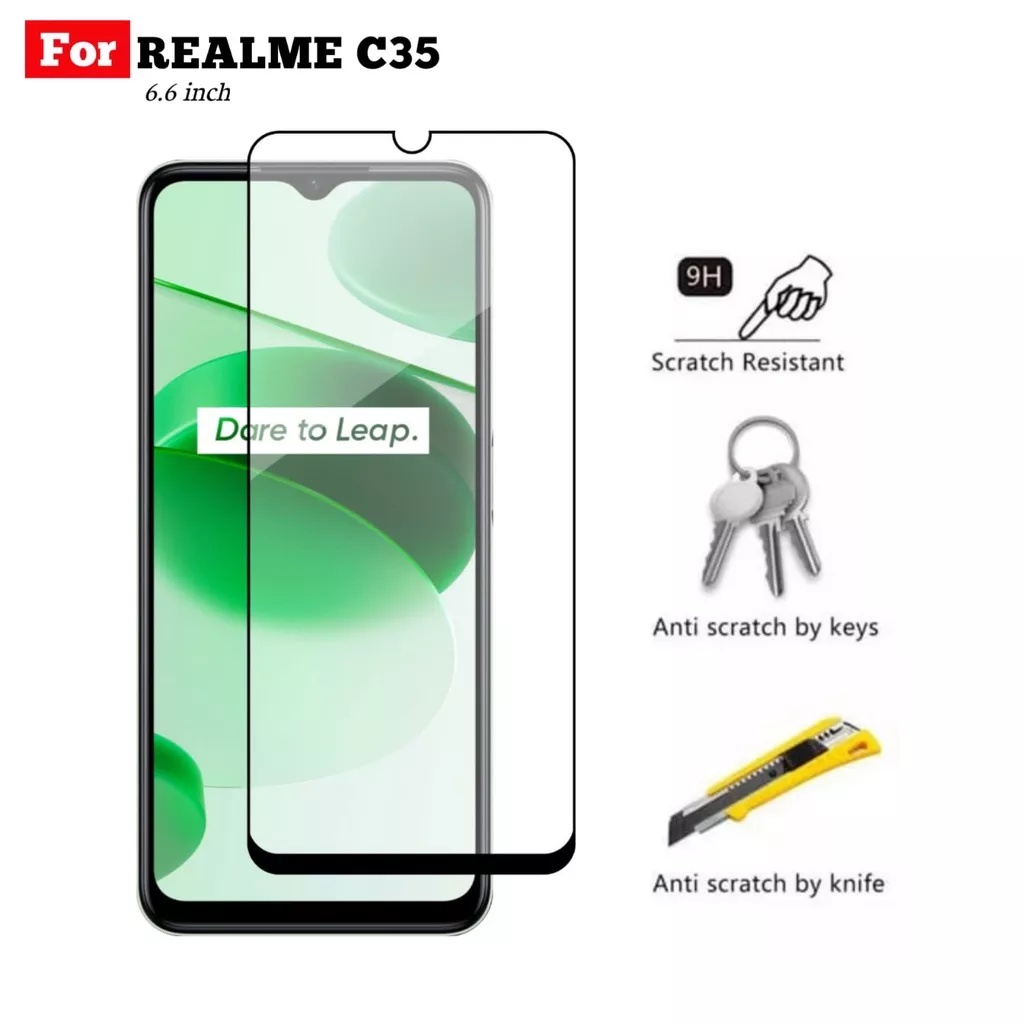 3-in-1 Tempered Glass Pelindung Lensa Kamera Belakang Realme C35 C31 C11 2021 8i 8 Pro C25Y C21Y C25S C25 C15 C3 C12 C2 7 7I 6i 5 Pro 3