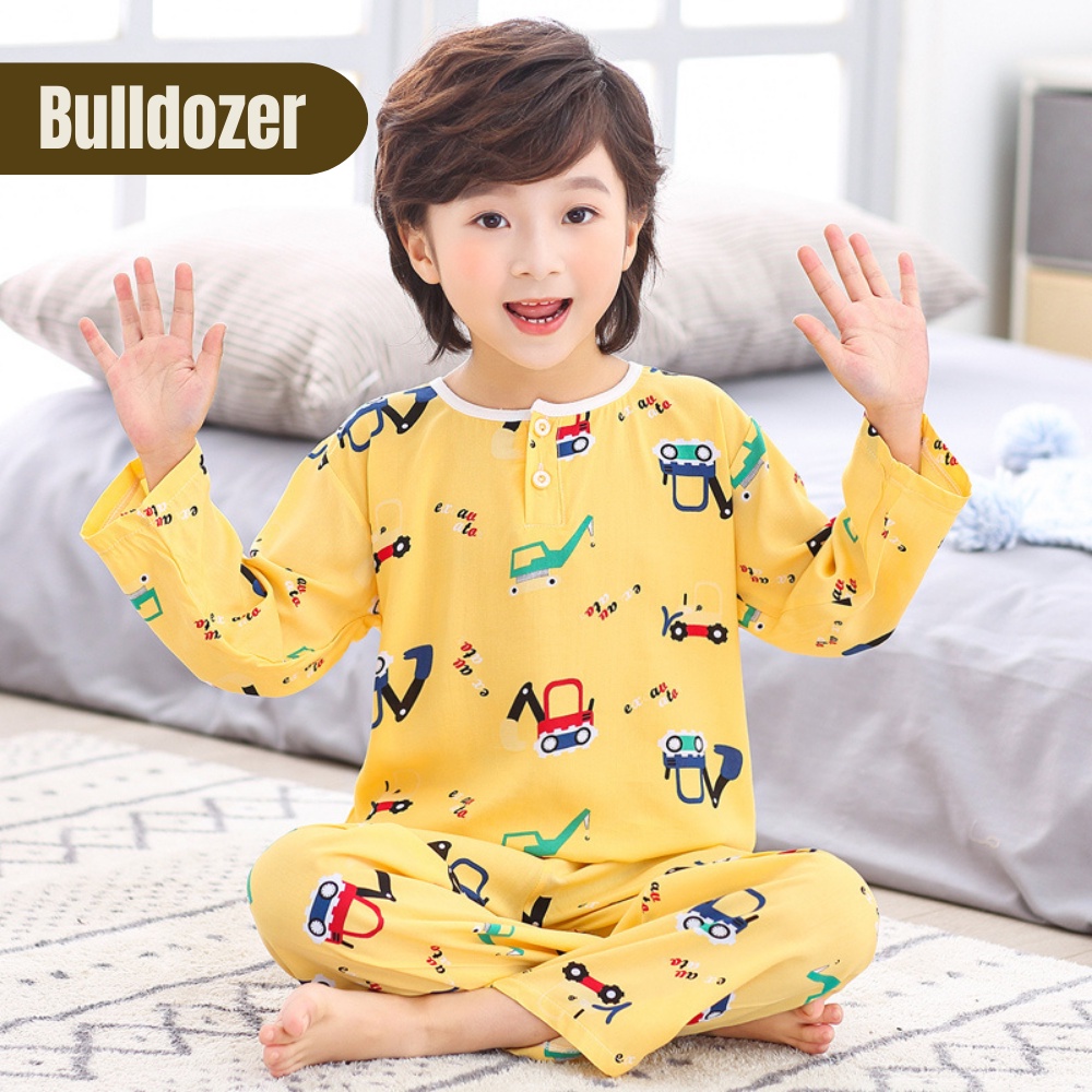 RG - Piyama Anak Usia 1 - 2 Tahun ( Size S ) - Setelan Lengan Panjang / Piyama Katun