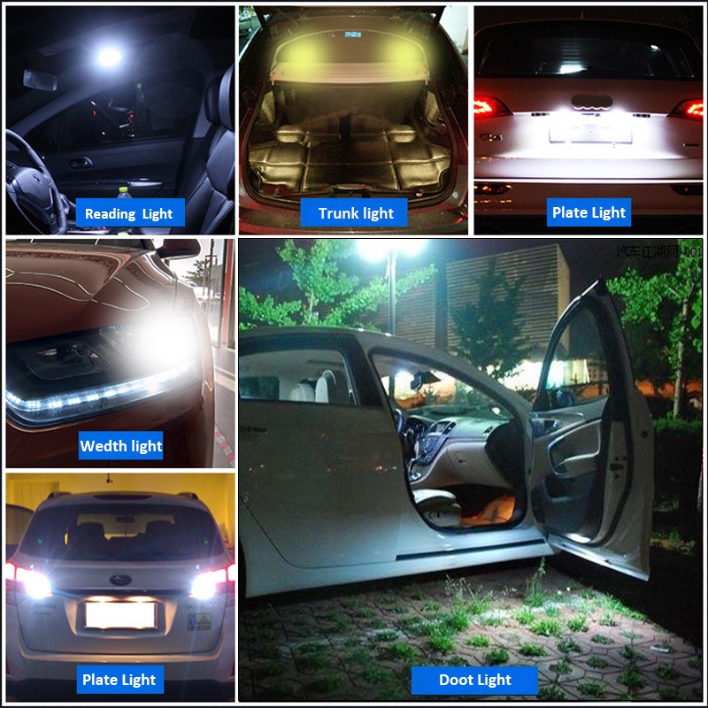 1pcs canbus t10 w5w 194 501mobil led interior Instrumen Lampu Bohlam Untuk Dioda Mobil Lebar Otomatis Kendaraan Lampu Putih Merah Biru 12v