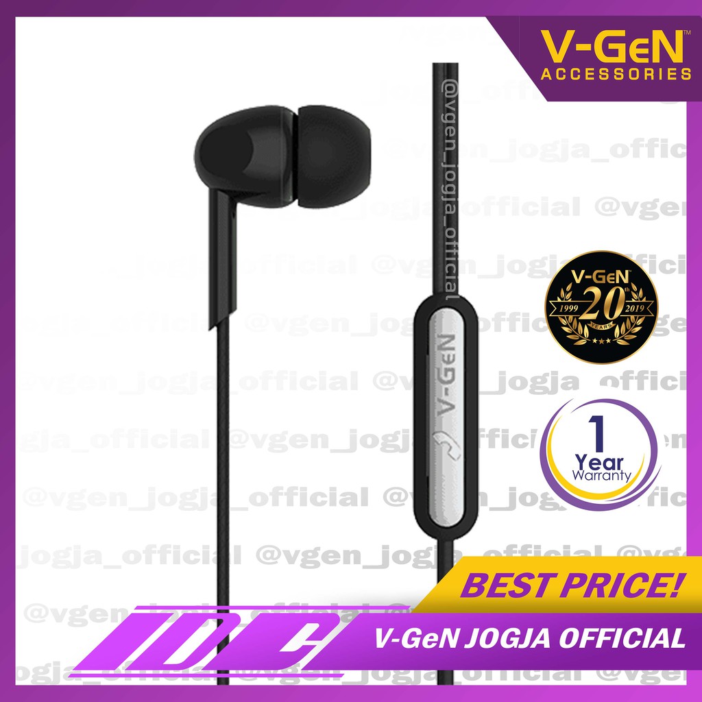 Handsfree V-GeN VEP1-09 Wired Earphone Headset Original Extra Bass