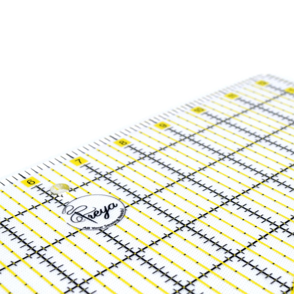 Penggaris Quilting Persegi 12,5 inci - Square Quilting Ruler 12-1/2&quot; x 12-1/2&quot;