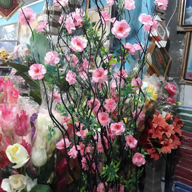 Bambu Ulir Bunga Bambu Bunga Artifisial Bunga Anyelir-pink