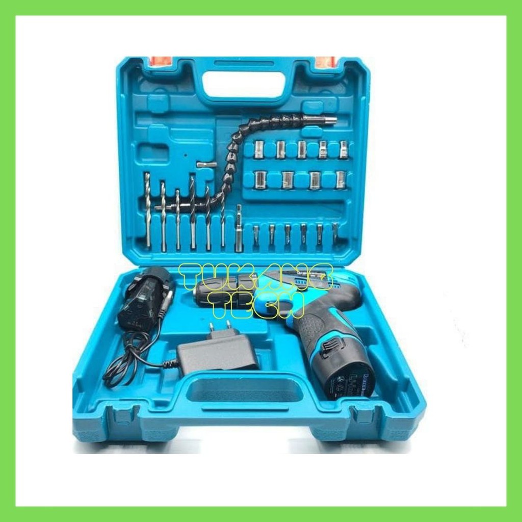 Bor cordless benz werkz / mesin bor bz8004 baterai 12 V