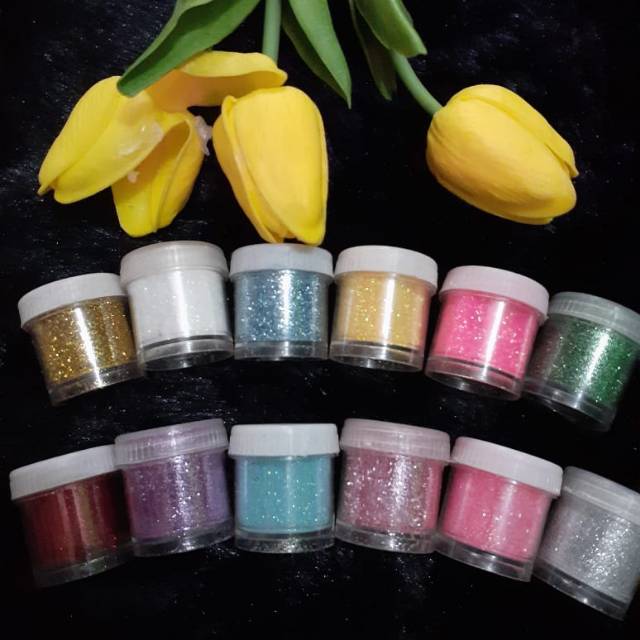 

henna aisyah - paket glitter 1 lusin 12 warna