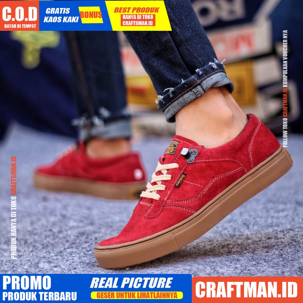 CRAFTS - Sepatu Formal Casual Hitam Sneakers Kerja Pria