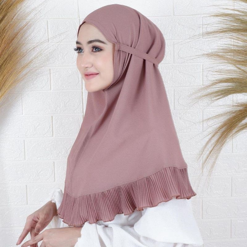BERGO MARYAM PLISKET BAWAH DIAMOND / JILBAB BERGO TERMURAH / JILBAB INSTAN TERMURAH / JILBAB INSTAN 