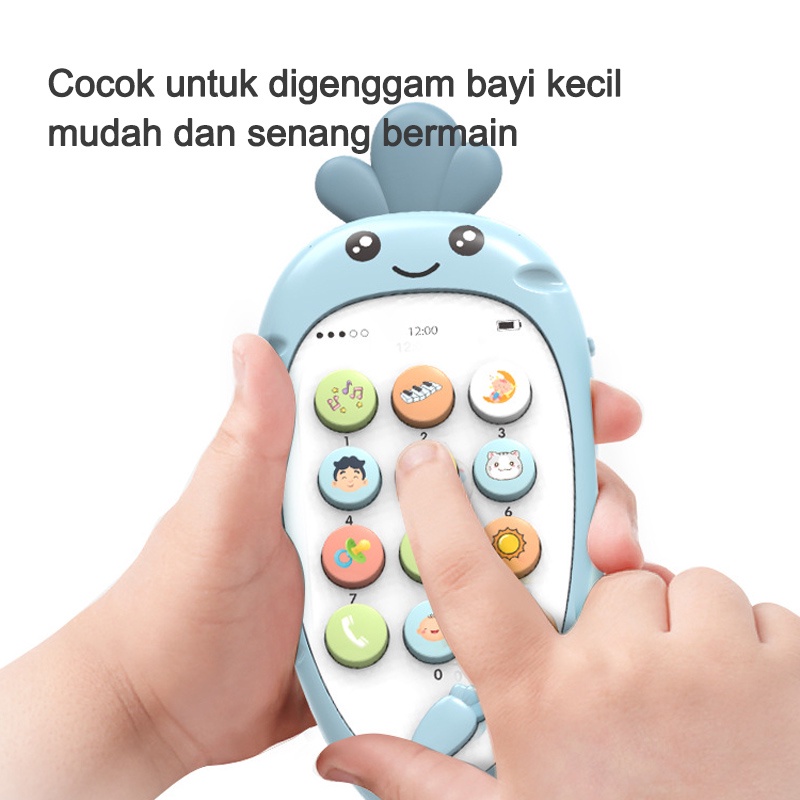 Telpon mainan anak/Melepon mainan/Mainan telepon anak/Telepon Pendidikan Awal dengan Lampu Musik (B146)