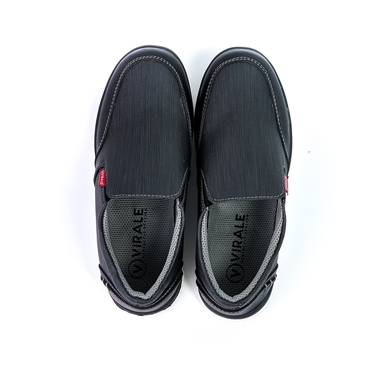 Sepatu Slip On Pria Virale Kekinian Murah FA 001 GREY