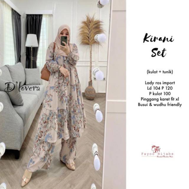 SETELAN TUNIK LADYROSE & KULOT | BUSUI & WUDHU FRIENDLY | FIT TO XL | ORIGINAL BY D'LOVERA