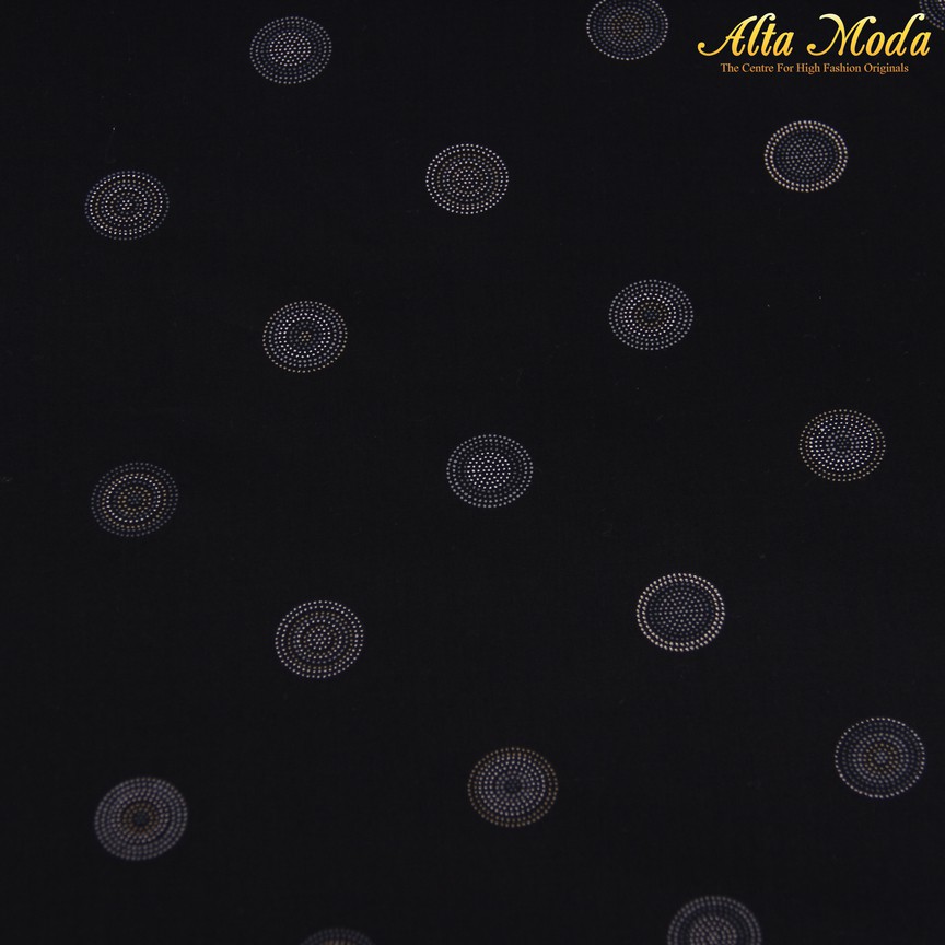 

Alta Moda Cotton Shirting Hitam Motif Bulat Titik (1M)