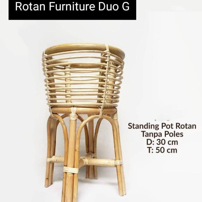 COVER POT ROTAN/STANDING POT ROTAN