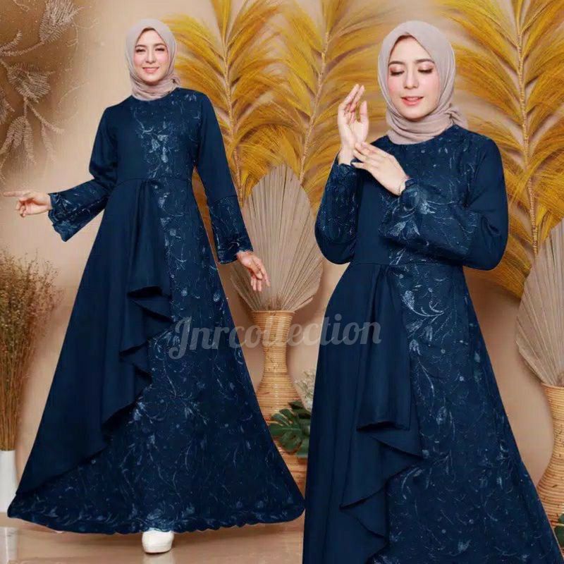baju gamis wanita dress muslim terbaru GAMIS BRUKAT TILE MEWAHGAMIS SYAHLAGAMIS KONDANGANGAMIS PEST 
