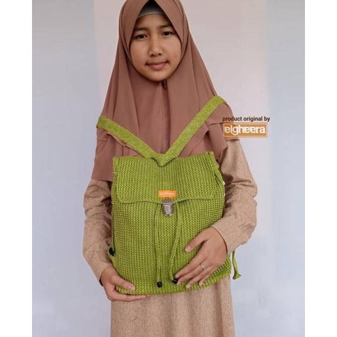 Harga TERMURAAH.. (COD) TERMURAH Tas Ransel Rajut / Tas Gendong / Tas sekolah