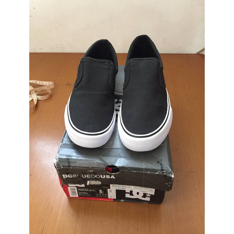 Sepatu DC Shoes Original Trase Slip On TX BKW Old Stock