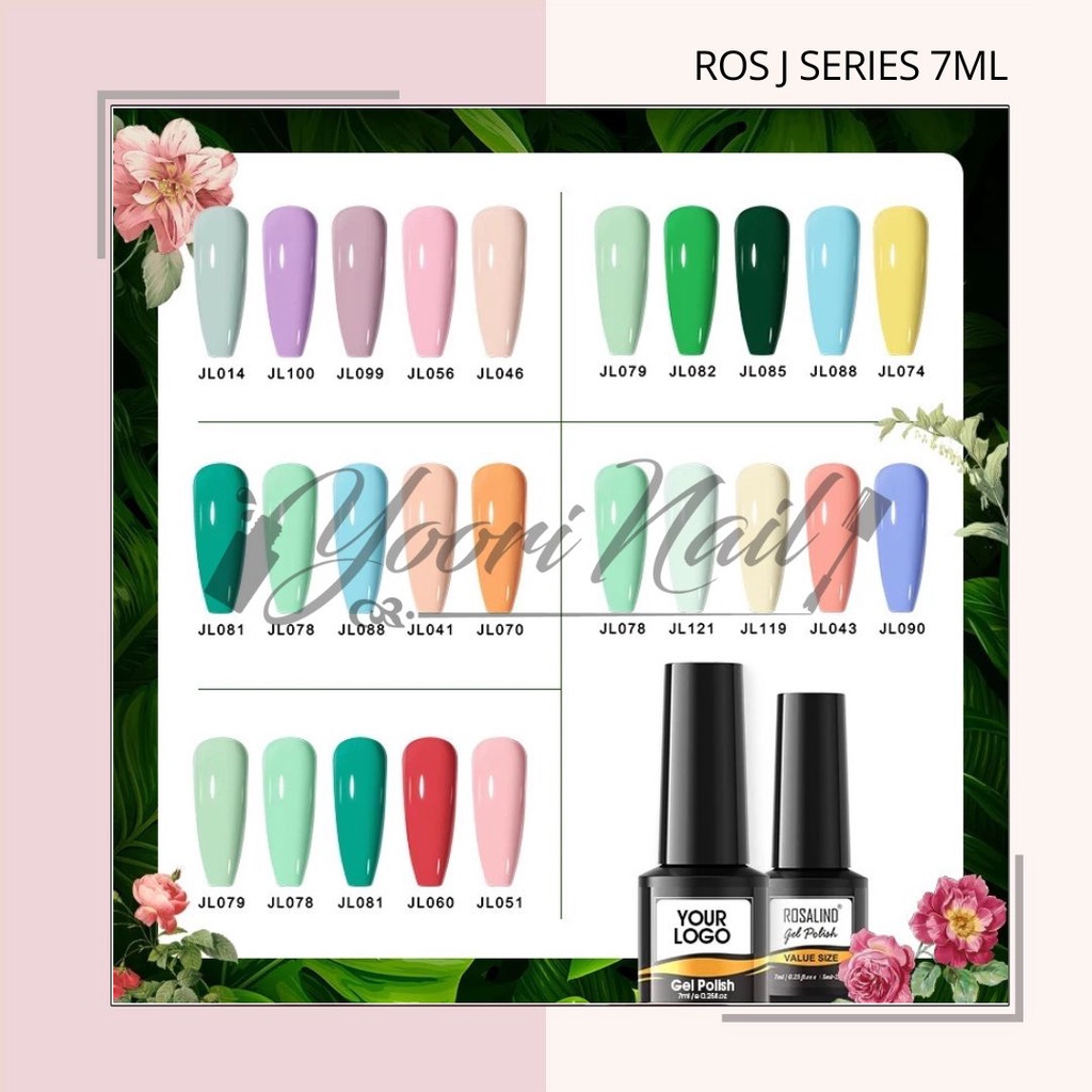 Mini Rosalind J Series 7ml (JL001 - JL050)  glitter series colorful series gel polish gel uv led