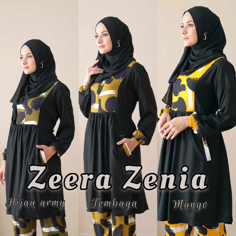 Daster Arab ZEERA ZENIA One Set Tunik Rayon super