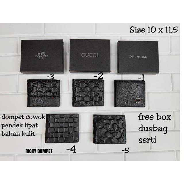 Dompet Pria Pendek Leather Gxcci / Louis Vuitton Terlaris.Termurah
