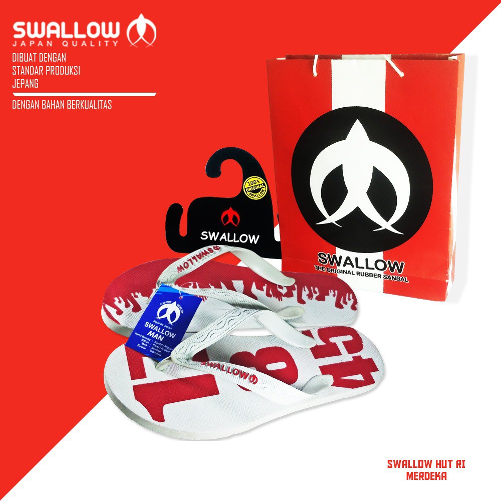  Sandal  SWALLOW  x HUT RI 75 Merdeka Shopee  Indonesia