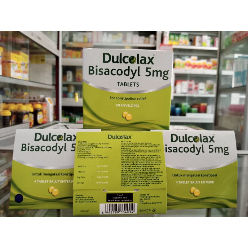 Dulcolax Bisacodyl 5mg | Strip Isi 4 Tablet - ED 01/2026