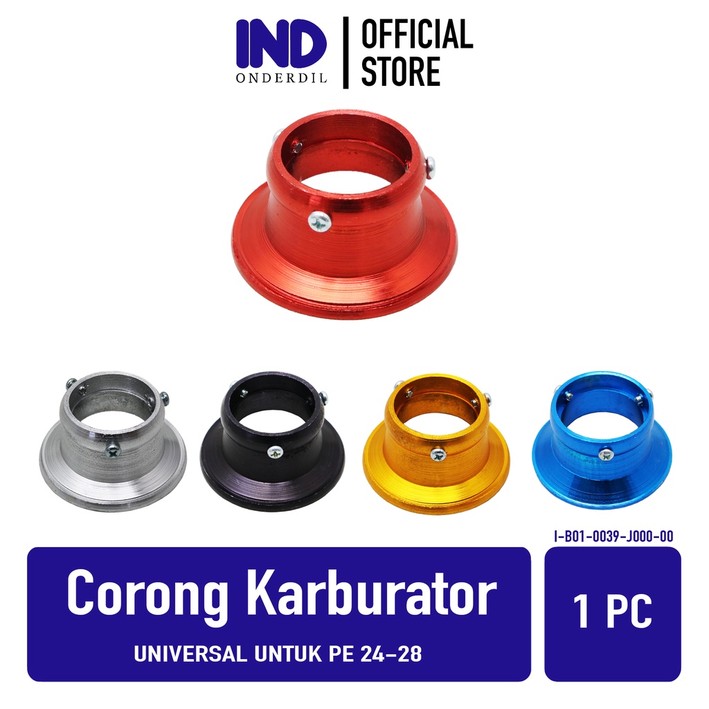 Corong Karburator-Karbu-Carbu-Carburator Velocity Veloscope PE-PWK 24-28 CNC Keihin dll Emas-Biru-Merah-Silver-Hitam