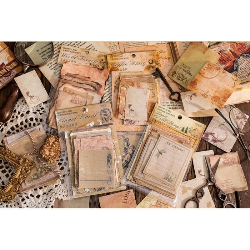 

[TO YOU] 30 PCS Retro Series Aesthetic Scrapbook Journal Supplies