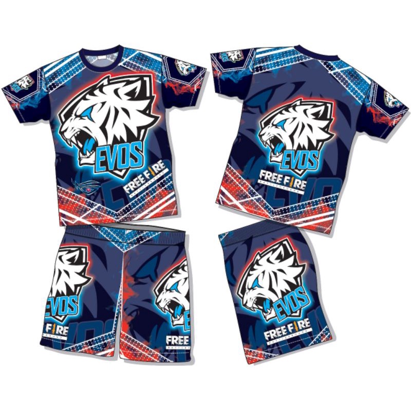 SETELAN BAJU ANAK SIREN HEAD/ BAJU ANAK FREE FIRE TEAM SQUAD EVOS ESPORT/SETELAN BAJU ANAK LAKI LAKI-1