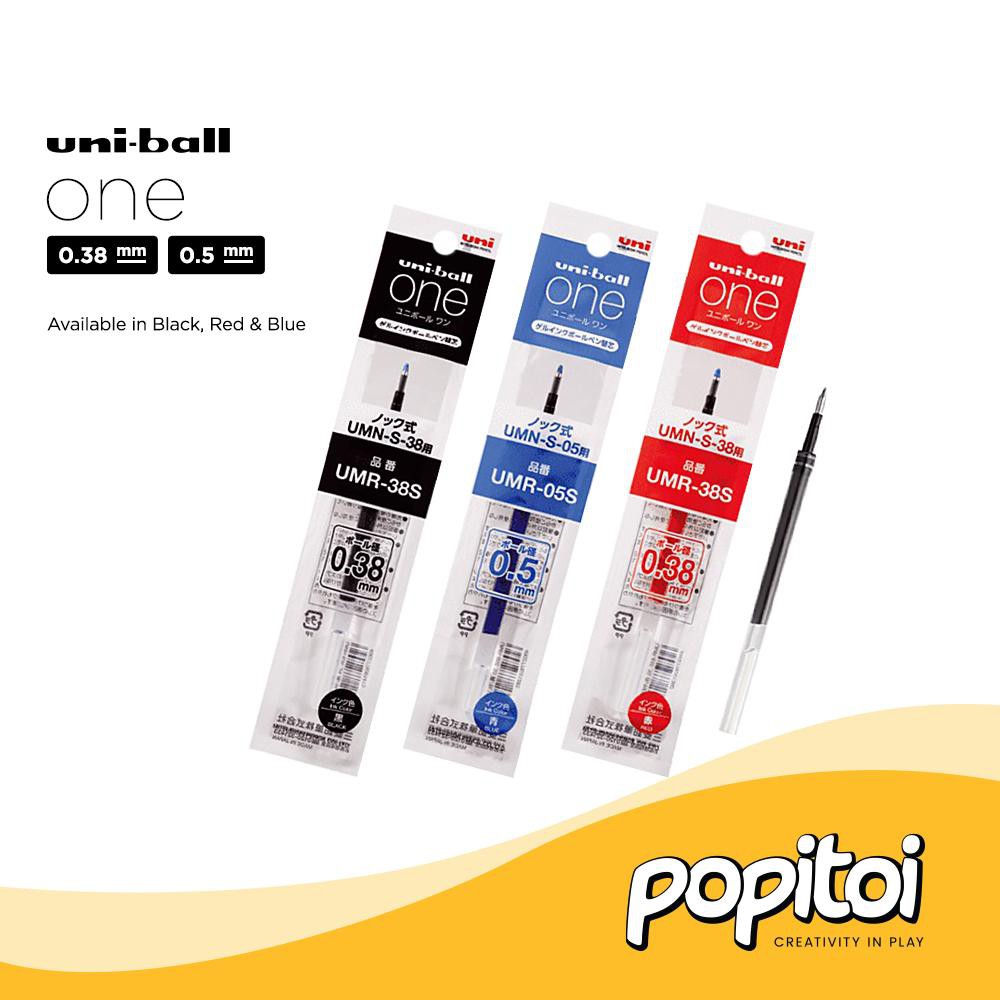 

Uniball ONE Refill UMR-38S UMR-05S for ONE Gel Pen 0.38 0.5 mm Uni Ball Isi Ulang Pulpen
