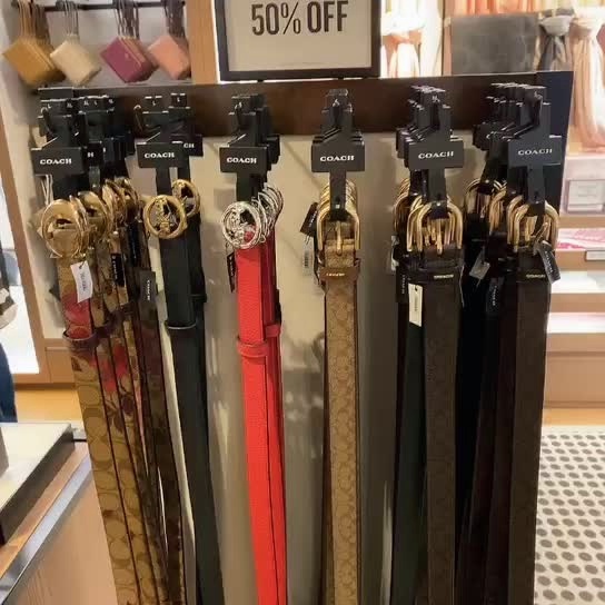 78181 COACH【Asli baru  Aksesoris Fashion/ Ikat Pinggang/Sabuk mode/ladies belt/ikat pinggang/tombol 