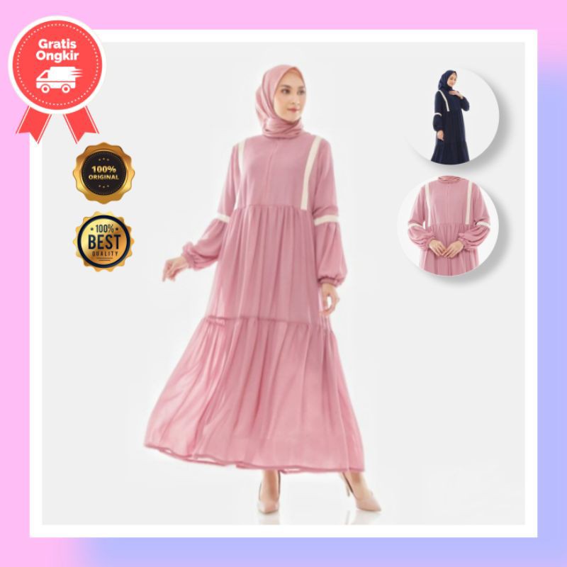 Dress Muslim Wanita Original Gamis Nadira Size M L XL