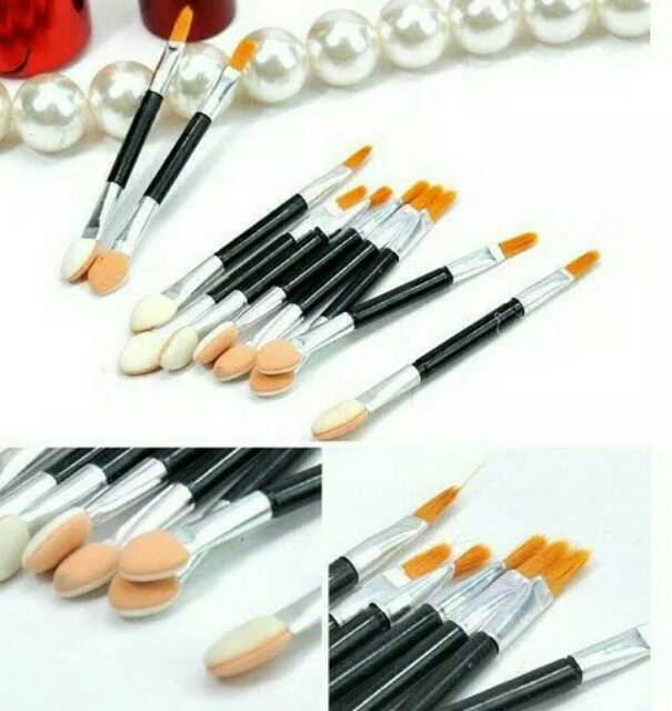 Kuas eyeshadow 2 sisi / Kuas Eshadow Lipstick Make Up Kecantikan Beauty Tools Lipstik