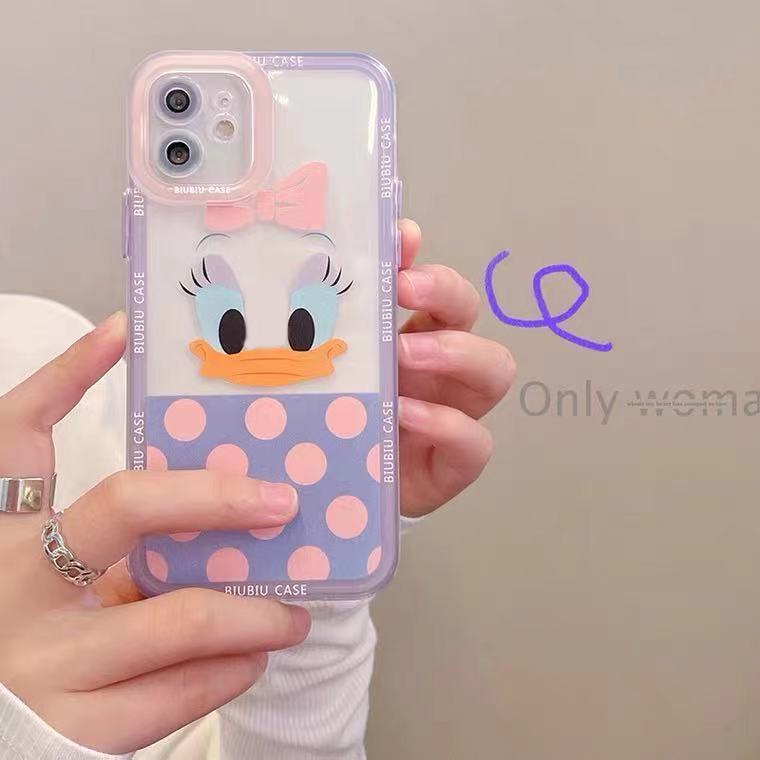 Soft Case Bahan TPU Motif Kartun Bebek Untuk Iphone 11 12 13 14 Pro Max Mini XS Max X XR 6 6s 7 8 Plus SE