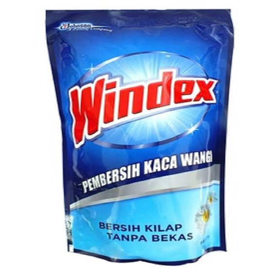 Windex Liquid Pembersih Kaca Wangi 425 ml Pouch apple, Lemon, Fresh