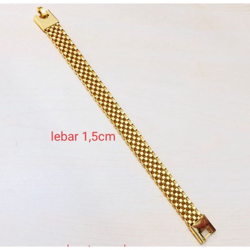 Gelang tangan xuping wanita berlapis emas uk18cm