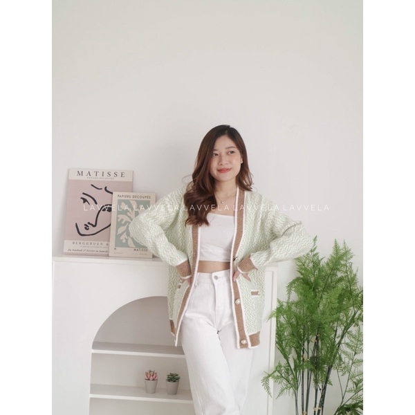 ALVARA CARDI LAVVELA CARDIGAN TEBAL IMPORT KOREAN