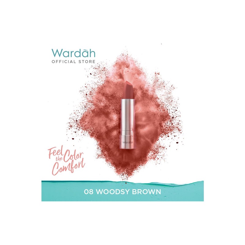 Wardah Colorfit Ultralight Matte Lipstick 08 Woodsy Brown 3.6 g