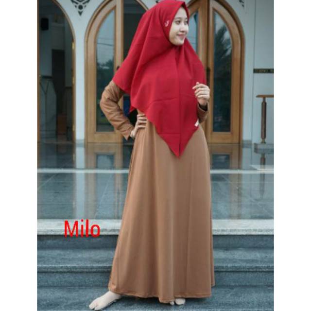 Gamis Jersey Polos Tebal Busui