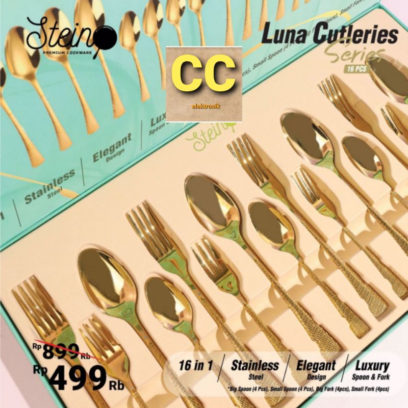 STEIN Luna Cutleries Series Sendok set Steincookware (Stainless Steel) - 16pc